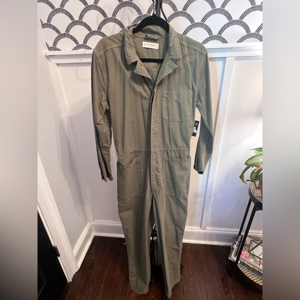 Khaki Green, Lucky utility jumpsuit size L